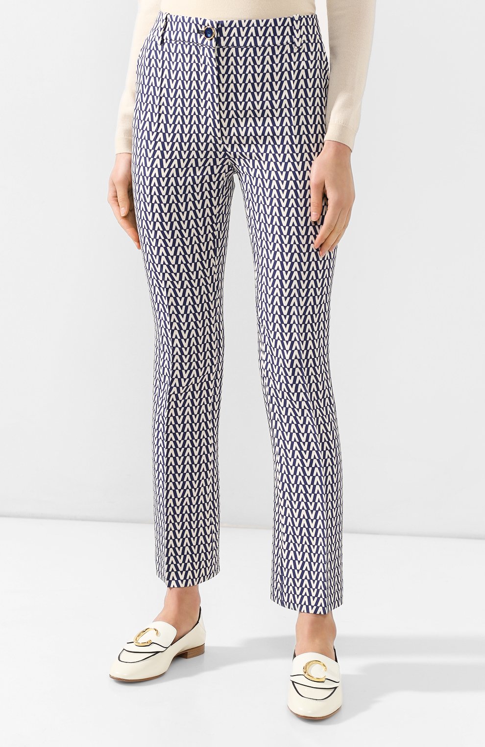 Брюки из смеси шерсти и шелка VALENTINO, арт. RB3RB2W04EP, фото 3