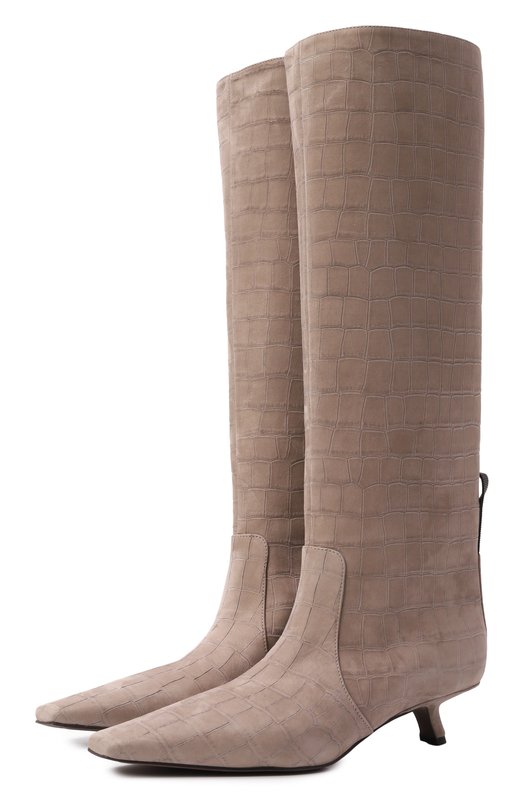 Сапоги из нубука Brunello Cucinelli MZDCC3057P Бежевый MZDCC3057P