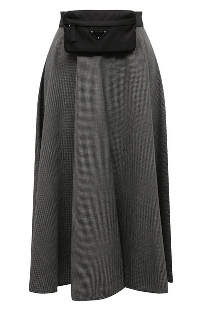 Женская шерстяная юбка PRADA, арт. P147T-1QKW-F0308-212