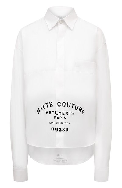 Женская хлопковая рубашка VETEMENTS, арт. UE54SH280W