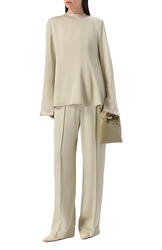 Атласная блузка Jil Sander J02NC0271/J76018 Зелёный  J02NC0271/J76018 Фото 2