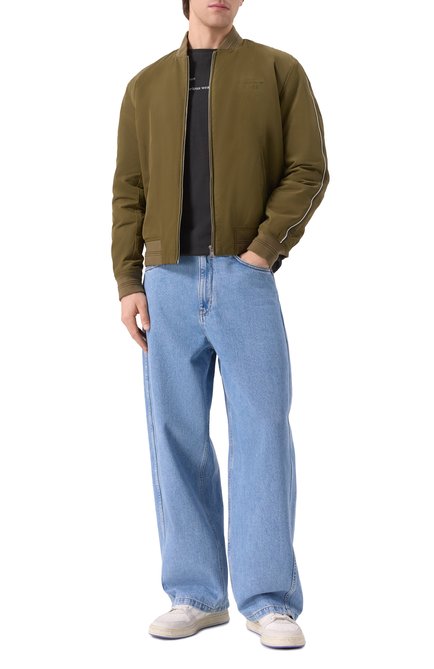 Мужские джинсы EMPORIO ARMANI синего цвета, арт. EM001705/AF13269 | Фото 2 (Материал внешний: Хлопок; Драгоценные камни: Проставлено; Материал сплава: Проставлено; Длина (брюки, джинсы): Стандартные)