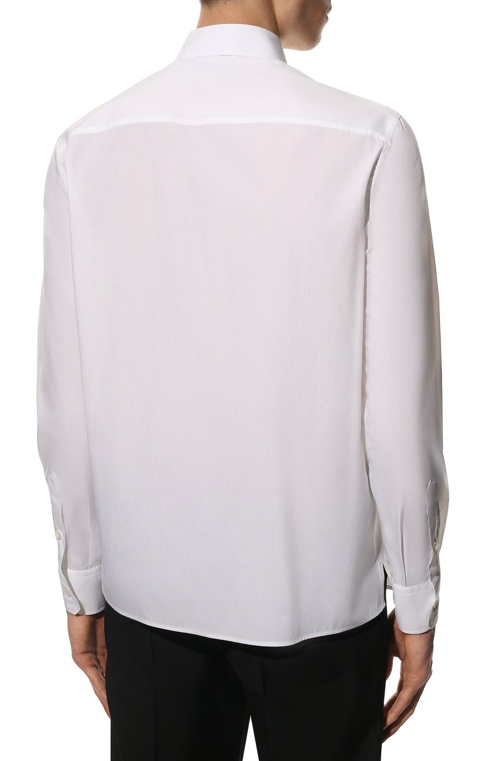 Хлопковая рубашка DOLCE & GABBANA белого цвета по цене 57450 руб., арт. G5JA6T/FU5T9, фото 4 Хлопковая рубашка DOLCE & GABBANA, арт. G5JA6T/FU5T9, фото 4