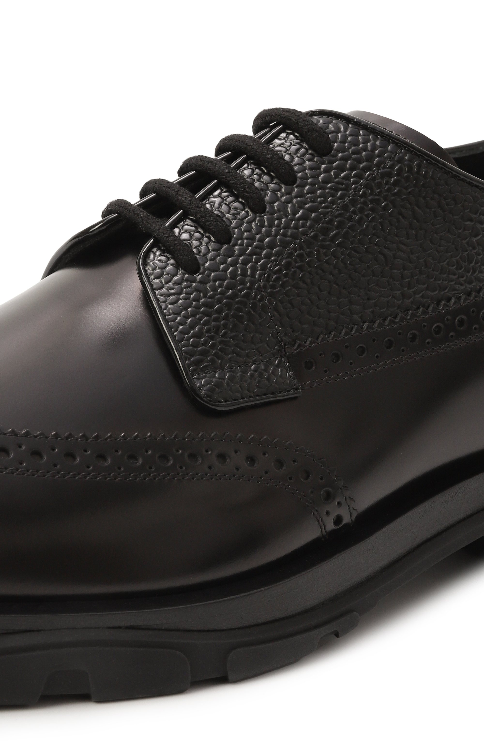 Кожаные дерби ALEXANDER MCQUEEN черного цвета по цене 83800 руб., арт. 750388WIDW1 1000, фото 7 Кожаные дерби ALEXANDER MCQUEEN, арт. 750388WIDW1 1000, фото 7