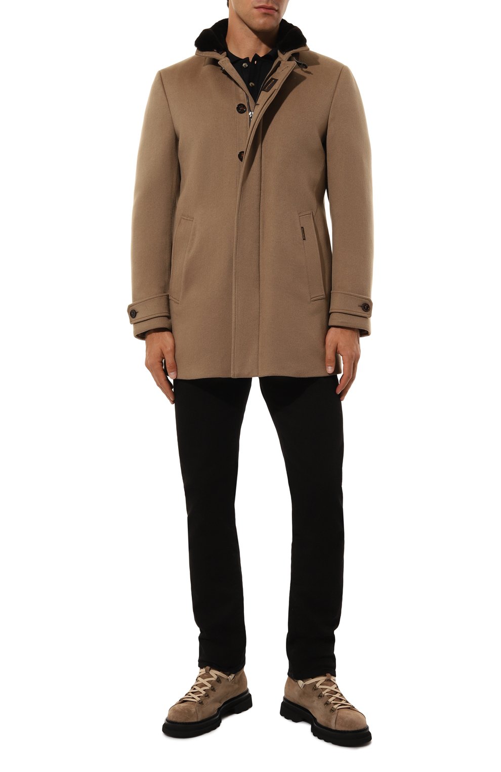 Кашемировое пальто trivor-bab с отделкой из норки MOORER, арт. TRIV0R/BAB, фото 2