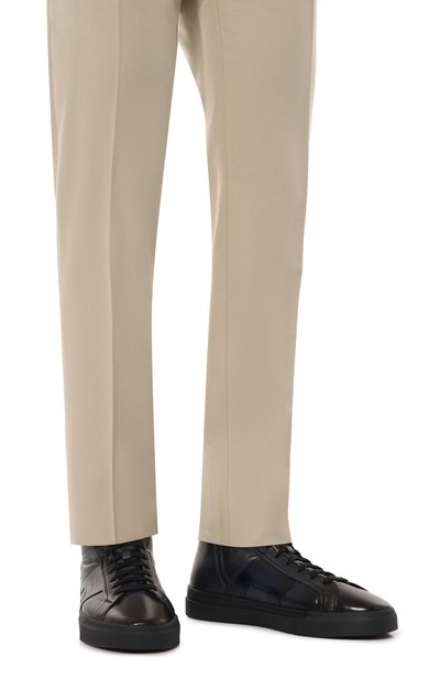 Кожаные кеды gloria SANTONI, арт. MBGG220250CNPG0N, фото 3