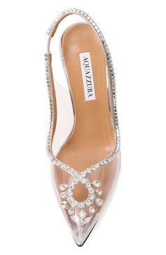 Женские туфли seduction 105 AQUAZZURA прозрачного цвета, арт. SCCHIGP0/SPP | Фото 6 (Материал сплава: Проставлено; Каблук высота: Высокий; Драгоценные камни: Проставлено; Подошва: Плоская; Материал внутренний: Натуральная кожа; Каблук тип: Шпилька; Материал внешний: Пластик)