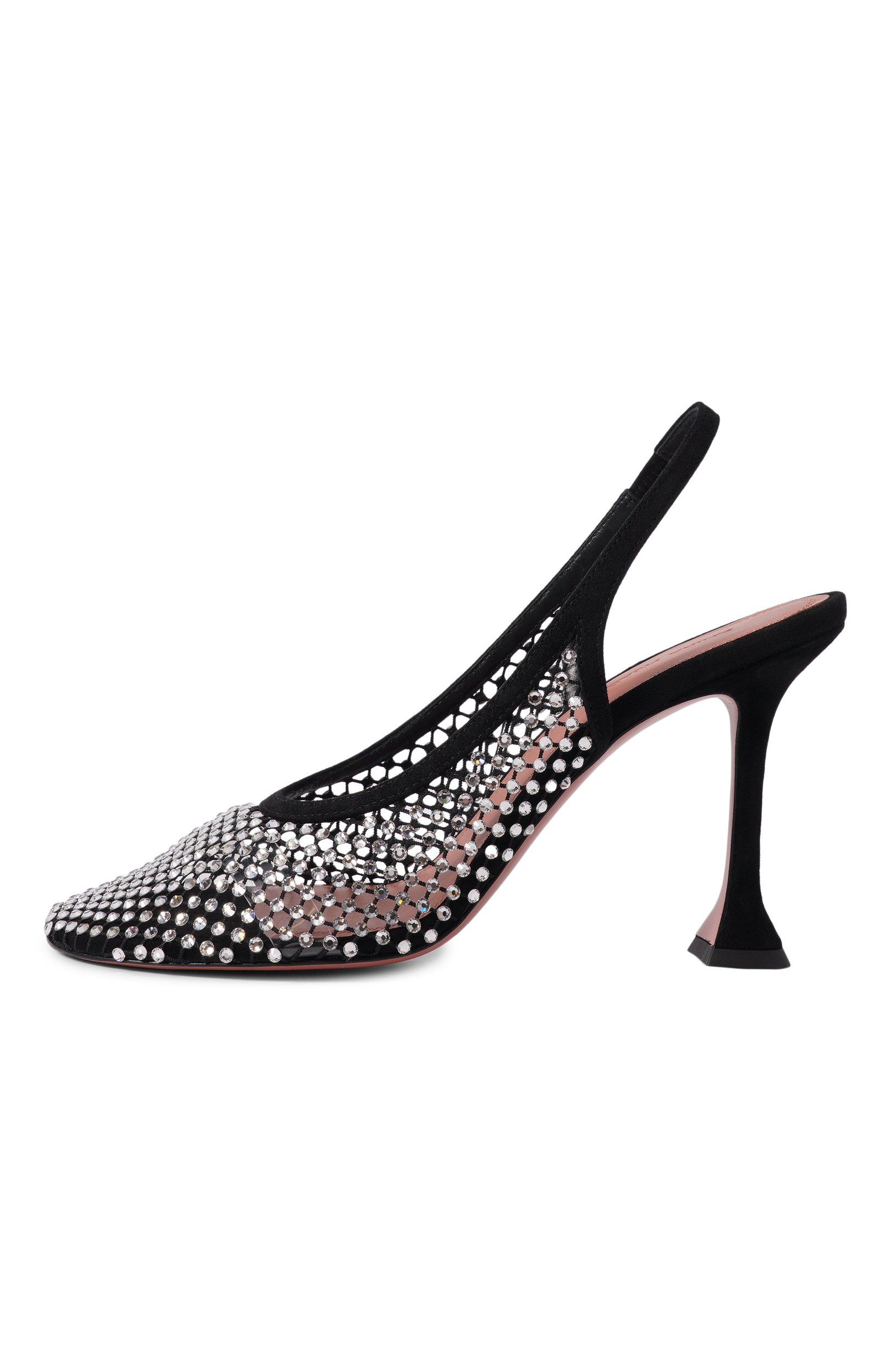 Текстильные туфли dolly crystal AMINA MUADDI, арт. D0LLY CRYSTAL NET SLING 95/SUEDE, фото 4