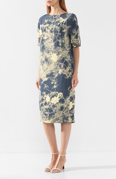 Платье из вискозы DRIES VAN NOTEN серого цвета по цене 67600 руб., арт. 192-11086-8058, фото 3 Платье из вискозы DRIES VAN NOTEN, арт. 192-11086-8058, фото 3