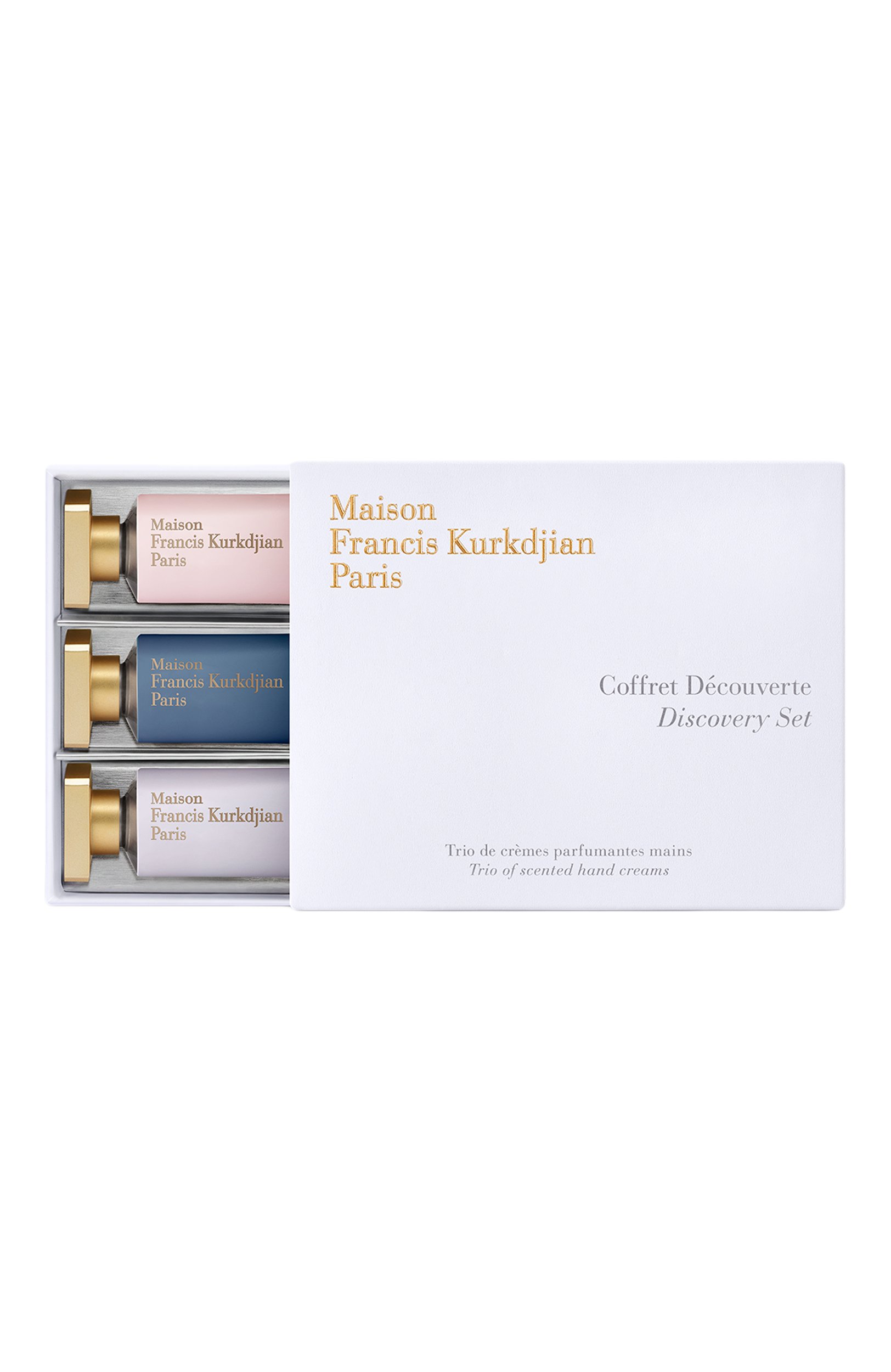 Набор парфюмированных кремов для рук: 724, a la rose, aqua universalis (3х20ml) MAISON FRANCIS KURKDJIAN бесцветного цвета по цене 7900 руб., арт. RA9CMCM1, фото 2 Набор парфюмированных кремов для рук: 724, a la rose, aqua universalis (3х20ml) MAISON FRANCIS KURKDJIAN, арт. RA9CMCM1, фото 2