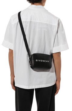 Мужская сумка g-essentials GIVENCHY черного цвета, арт. BKU02X/K1LF | Фото 2 (Материал сплава: Проставлено; Материал: Текстиль; Драгоценные камни: Проставлено; Ремень/цепочка: На ремешке; Размер: mini)