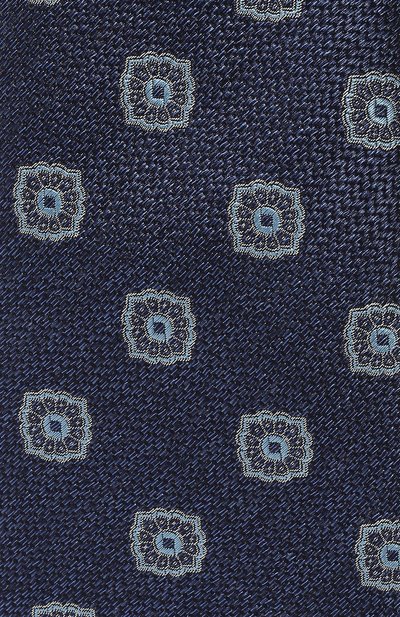 Шелковый галстук CANALI темно-синего цвета по цене 15450 руб., арт. 18/HJ03939, фото 4 Шелковый галстук CANALI, арт. 18/HJ03939, фото 4