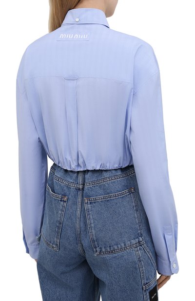 Хлопковая рубашка MIU MIU, арт. MK1569-1SCC-F0012, фото 4