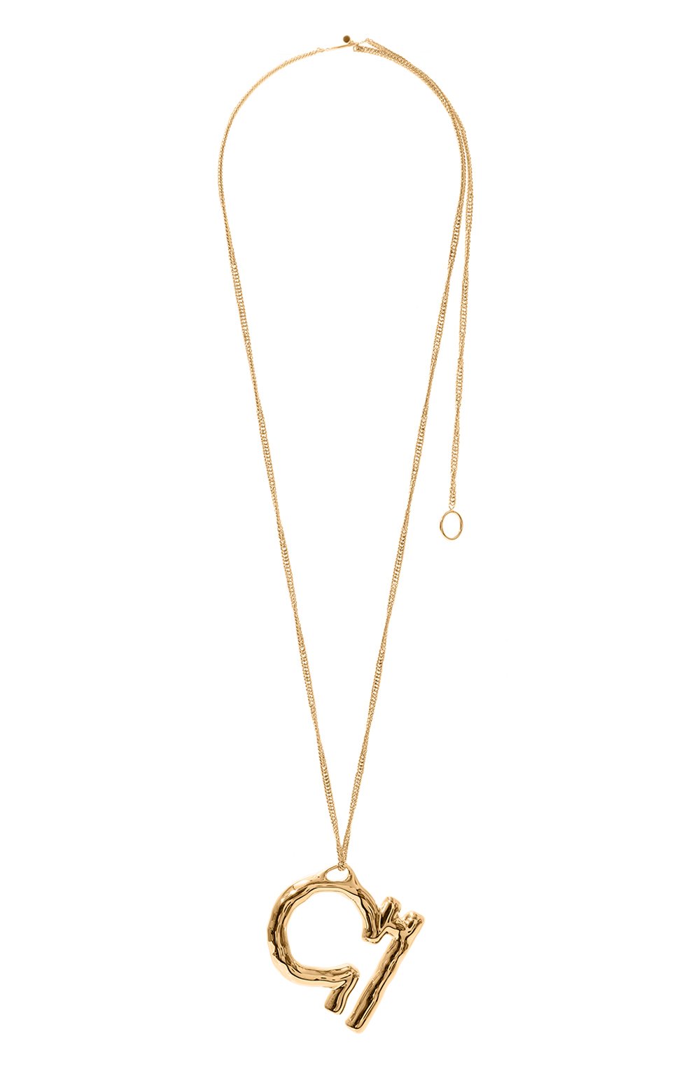 Подвеска на цепочке JIL SANDER золотого цвета по цене 108000 руб., арт. J11UU0023 J12015, фото 1 Подвеска на цепочке JIL SANDER, арт. J11UU0023 J12015, фото 1