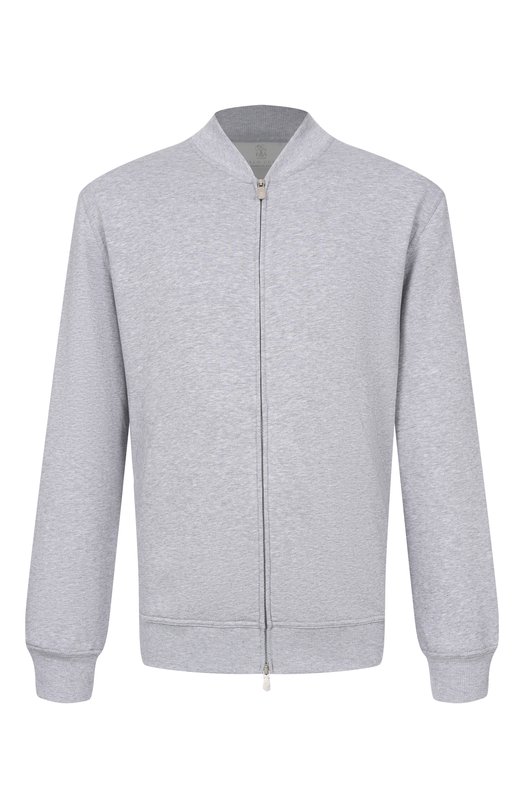 Хлопковая толстовка Brunello Cucinelli MW8639072G Серый MW8639072G