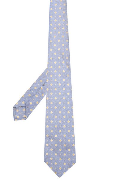 Шелковый галстук KITON голубого цвета по цене 26700 руб., арт. UCRVKLC06F46, фото 2 Шелковый галстук KITON, арт. UCRVKLC06F46, фото 2
