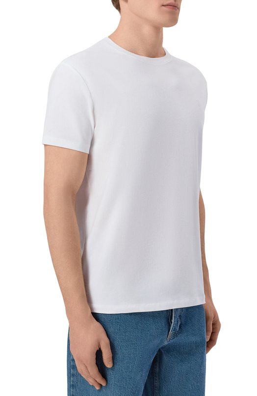 Хлопковая футболка Trussardi G0228000123N Белый  G0228000123N Фото 3