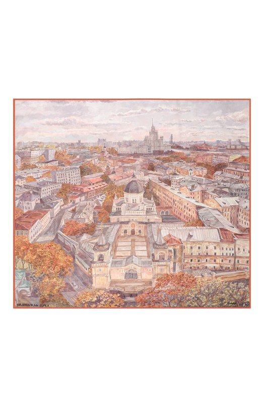 Шелковый платок Ивановская горка Gourji 91170637/62172 Бежевый  91170637/62172 Фото 4