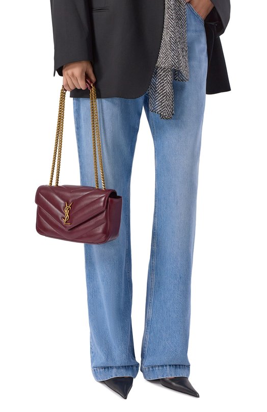 Сумка Loulou small Saint Laurent 801437/AAEAX Бордовый  801437/AAEAX Фото 2
