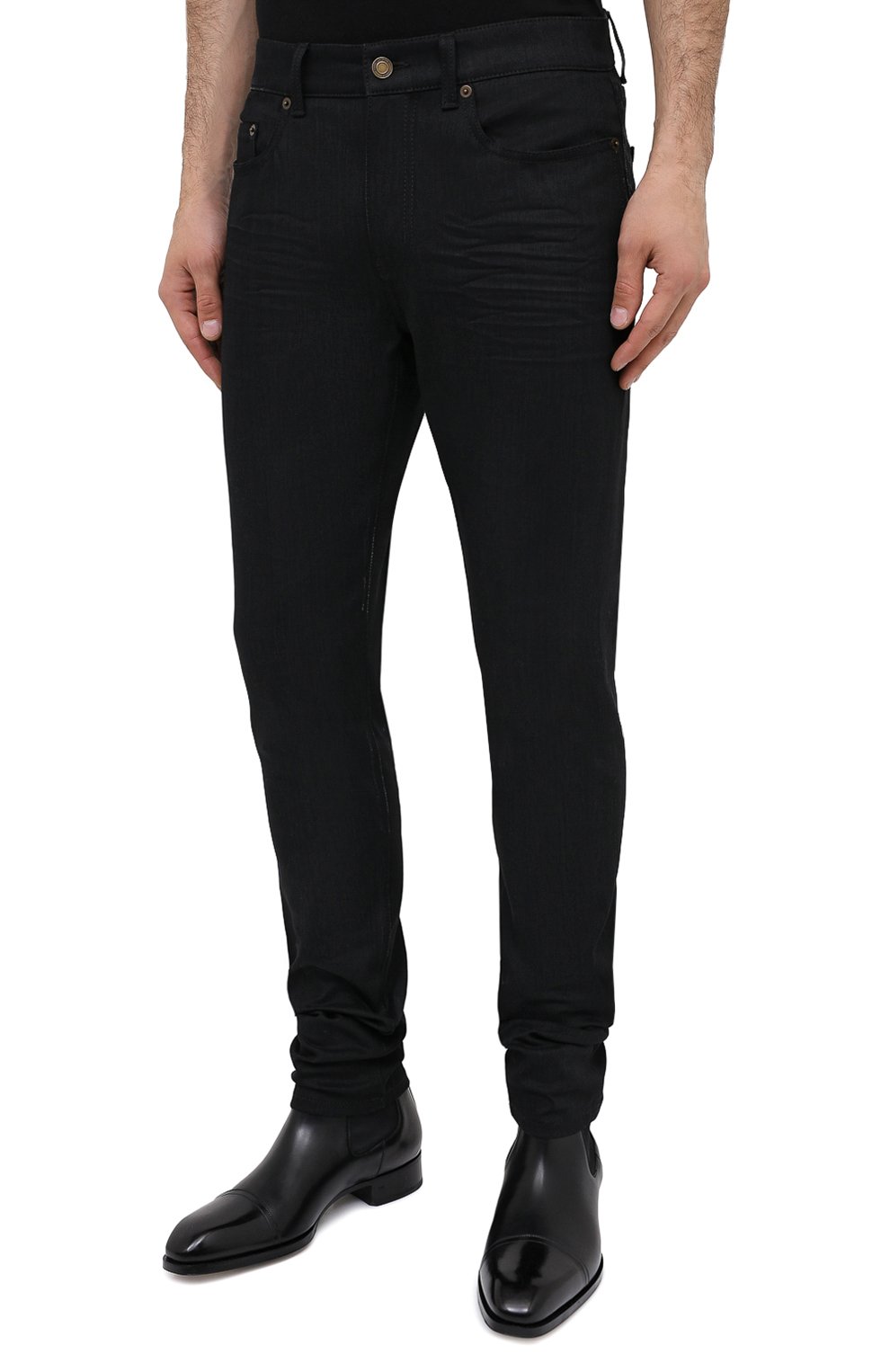 Джинсы SAINT LAURENT черного цвета по цене 63900 руб., арт. 622876/Y0500, фото 3 Джинсы SAINT LAURENT, арт. 622876/Y0500, фото 3
