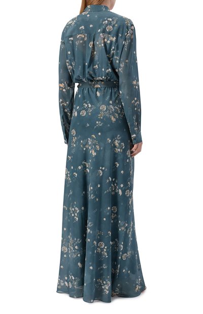 Шелковое платье OLOLOL зеленого цвета по цене 140000 руб., арт. OLDE120B/1008.FI505, фото 3 Шелковое платье OLOLOL, арт. OLDE120B/1008.FI505, фото 3