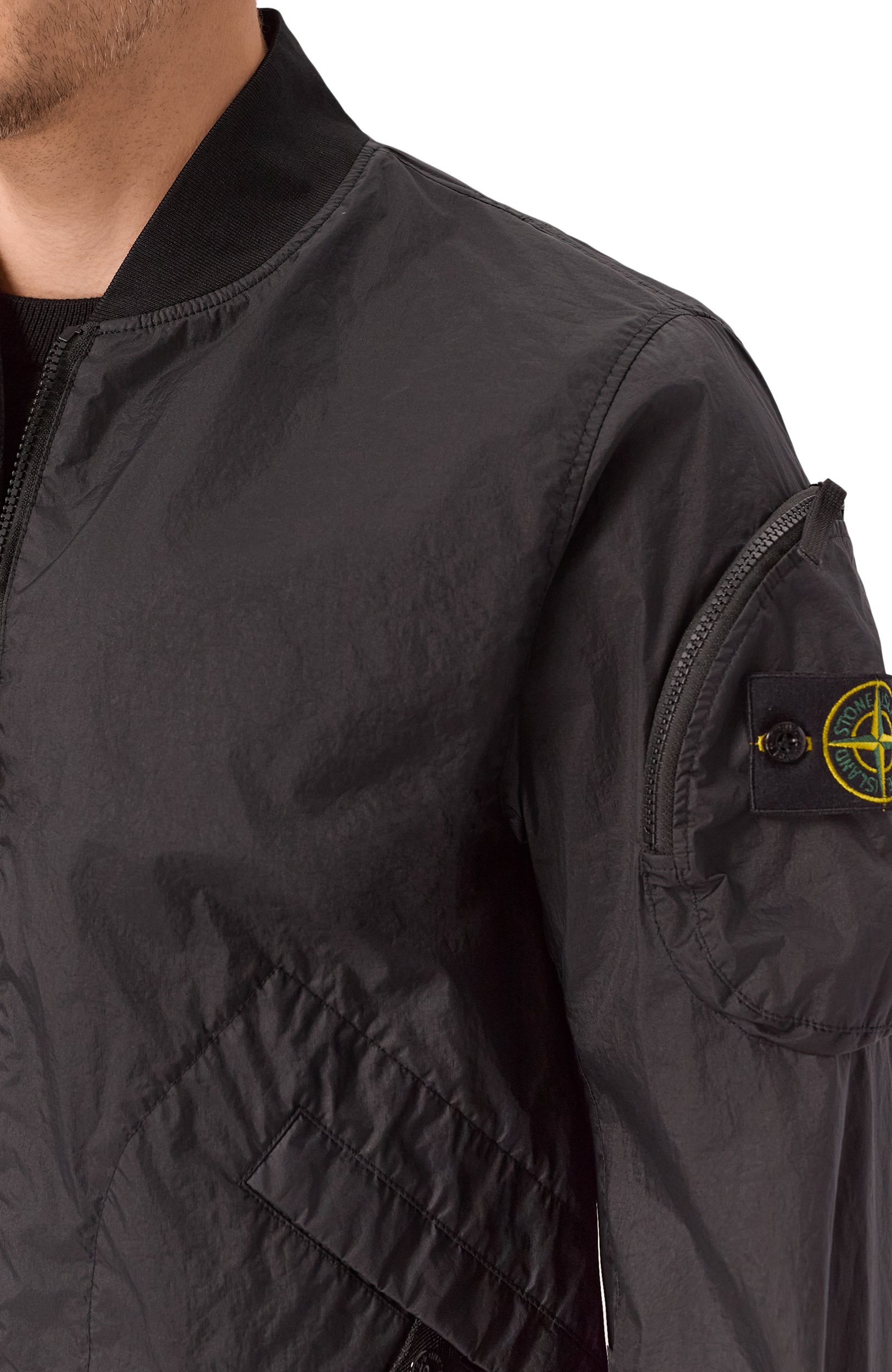 Бомбер STONE ISLAND черного цвета по цене 99500 руб., арт. K1S154100004/S0A21, фото 5 Бомбер STONE ISLAND, арт. K1S154100004/S0A21, фото 5