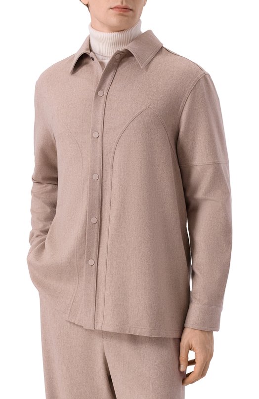 Кашемировая рубашка MVST M25.1PM.B003 Бежевый  M25.1PM.B003 Фото 3