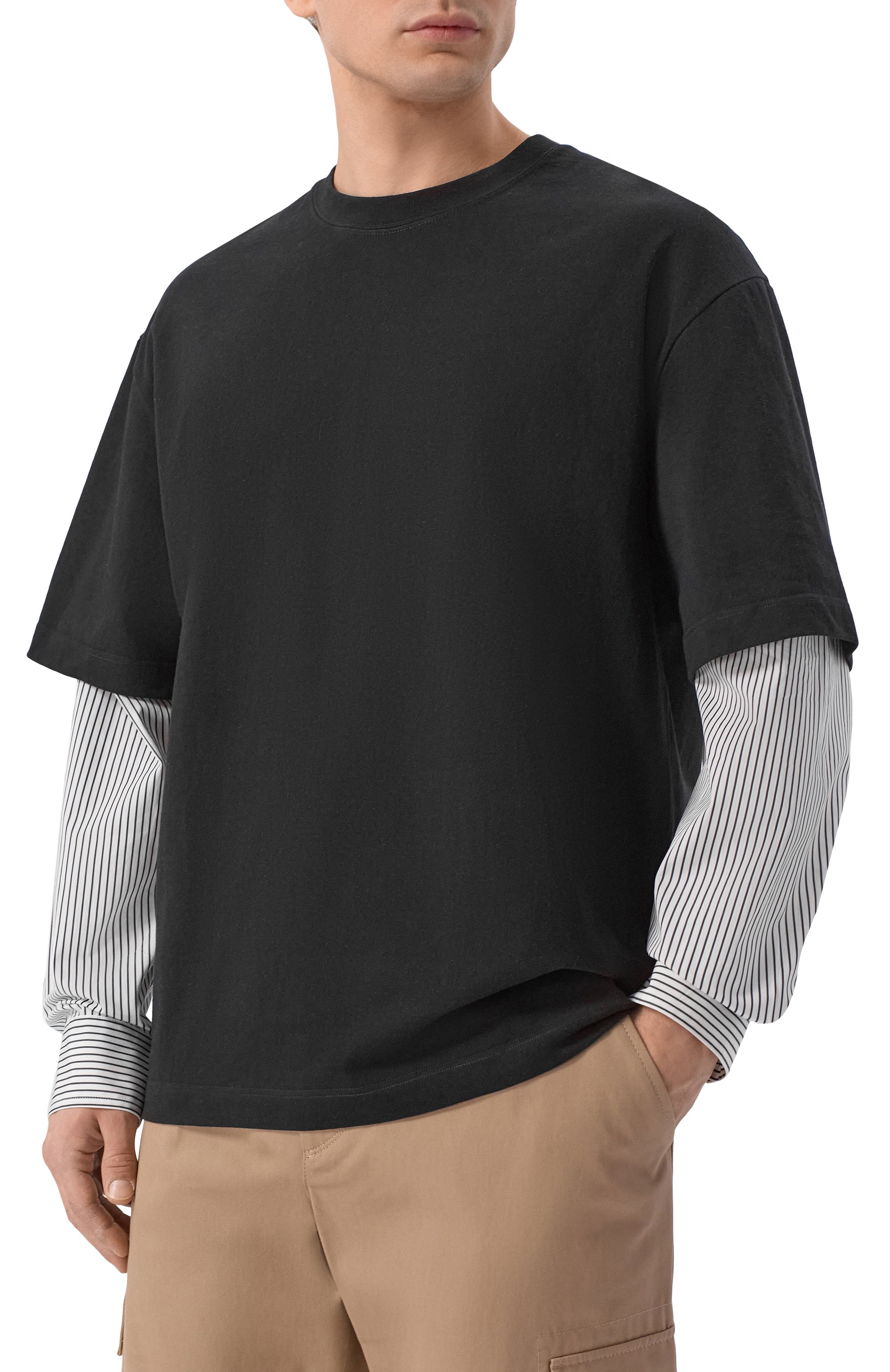 Хлопковый лонгслив JIL SANDER, арт. J22GC0235/J20256,  фото 3