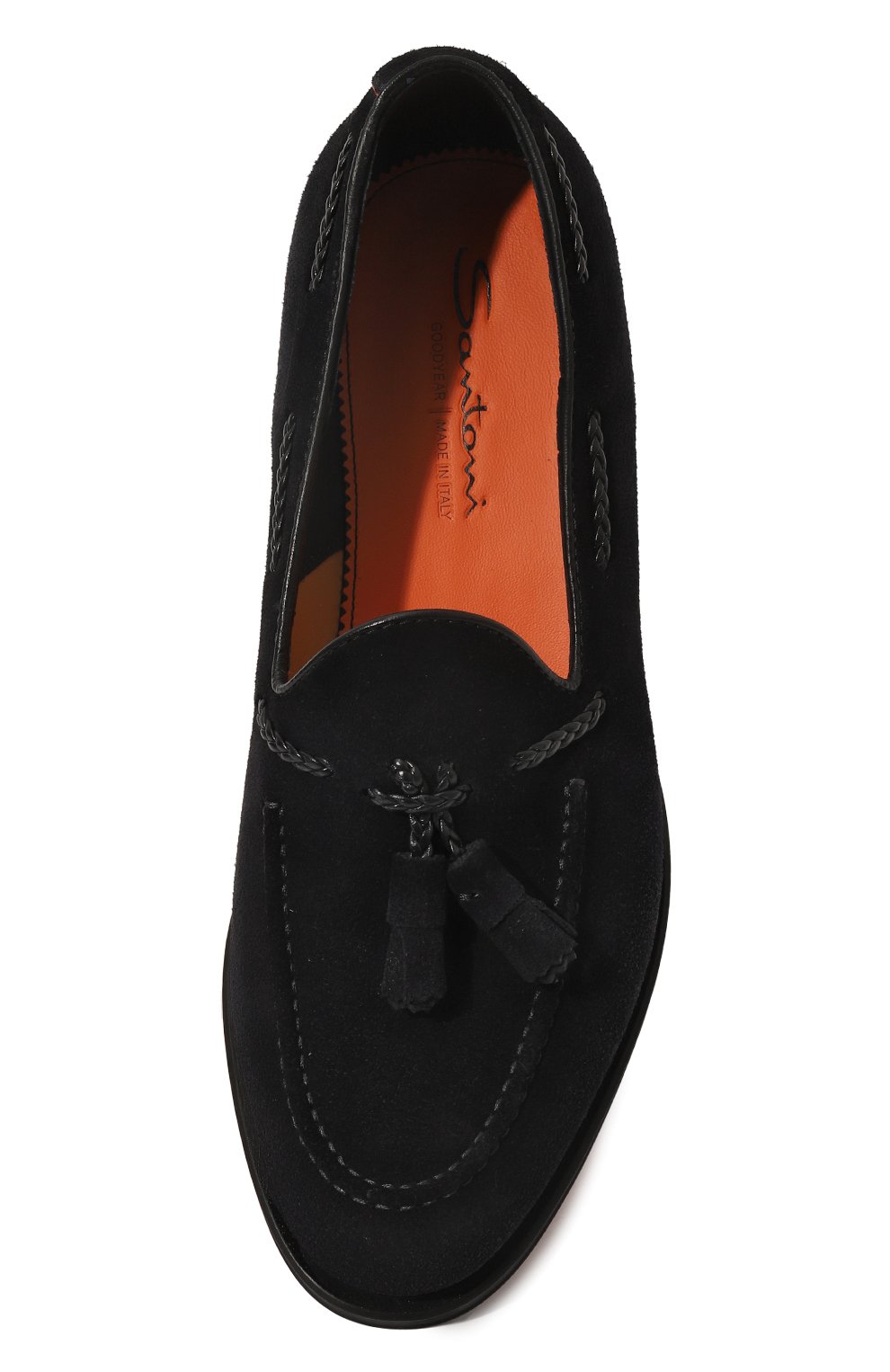 Замшевые лоферы hill SANTONI темно-синего цвета по цене 78350 руб., арт. MCHG18101PC6SSG5U59, фото 4 Замшевые лоферы hill SANTONI, арт. MCHG18101PC6SSG5U59, фото 4