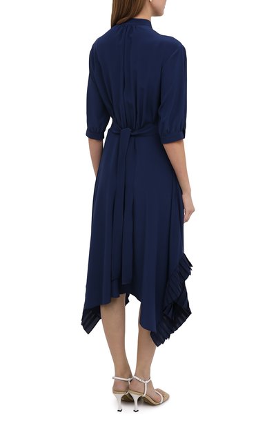 Шелковое платье STELLA MCCARTNEY синего цвета по цене 129500 руб., арт. 602910/SY206, фото 4 Шелковое платье STELLA MCCARTNEY, арт. 602910/SY206, фото 4