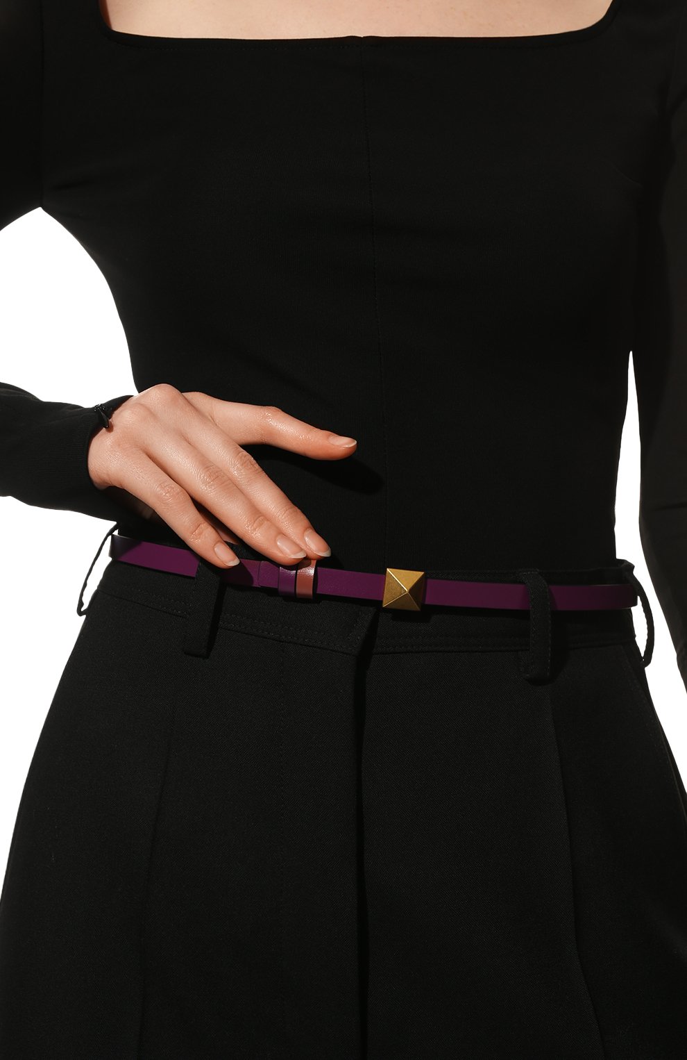 Двусторонний кожаный ремень one stud VALENTINO, арт. XW0T0SA0/QTN, фото 2