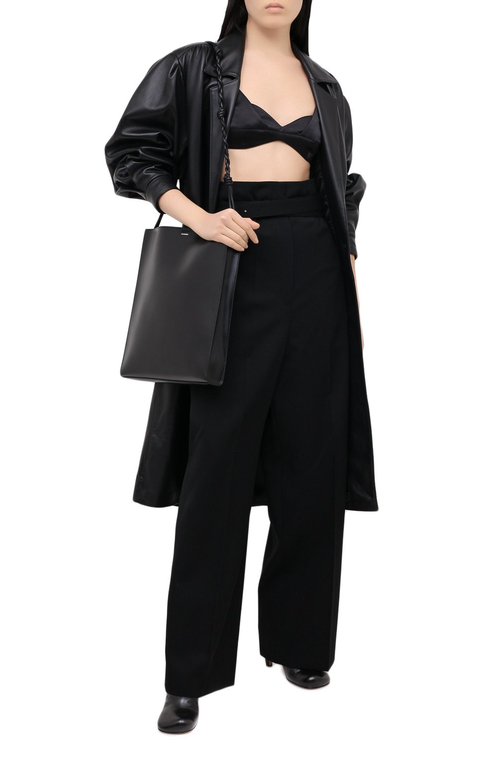 Топ JIL SANDER черного цвета по цене 30800 руб., арт. JSPR590310-WR441600, фото 2 Топ JIL SANDER, арт. JSPR590310-WR441600, фото 2