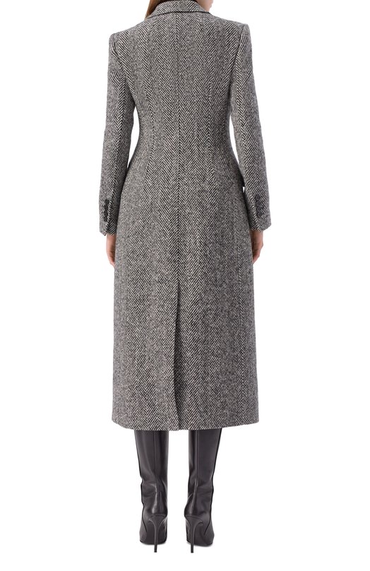 Шерстяное пальто Dolce & Gabbana F0W4QT/FC2FU Серый  F0W4QT/FC2FU Фото 4
