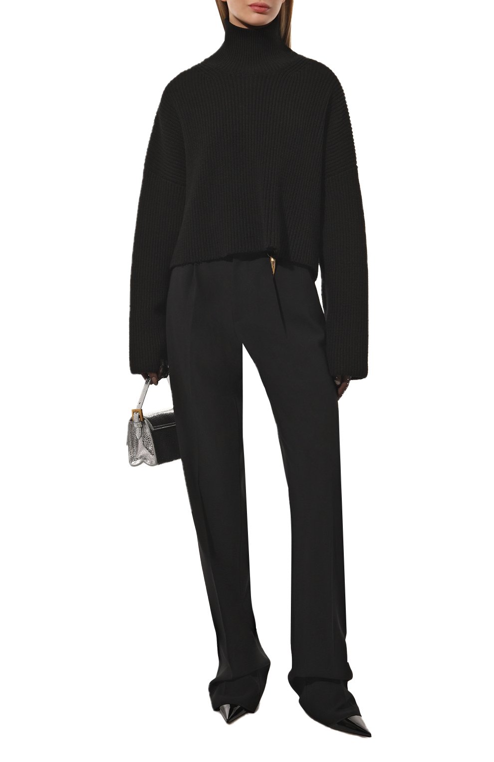 Брюки ROBERTO CAVALLI черного цвета по цене 88950 руб., арт. QKT220/FY012, фото 2 Брюки ROBERTO CAVALLI, арт. QKT220/FY012, фото 2