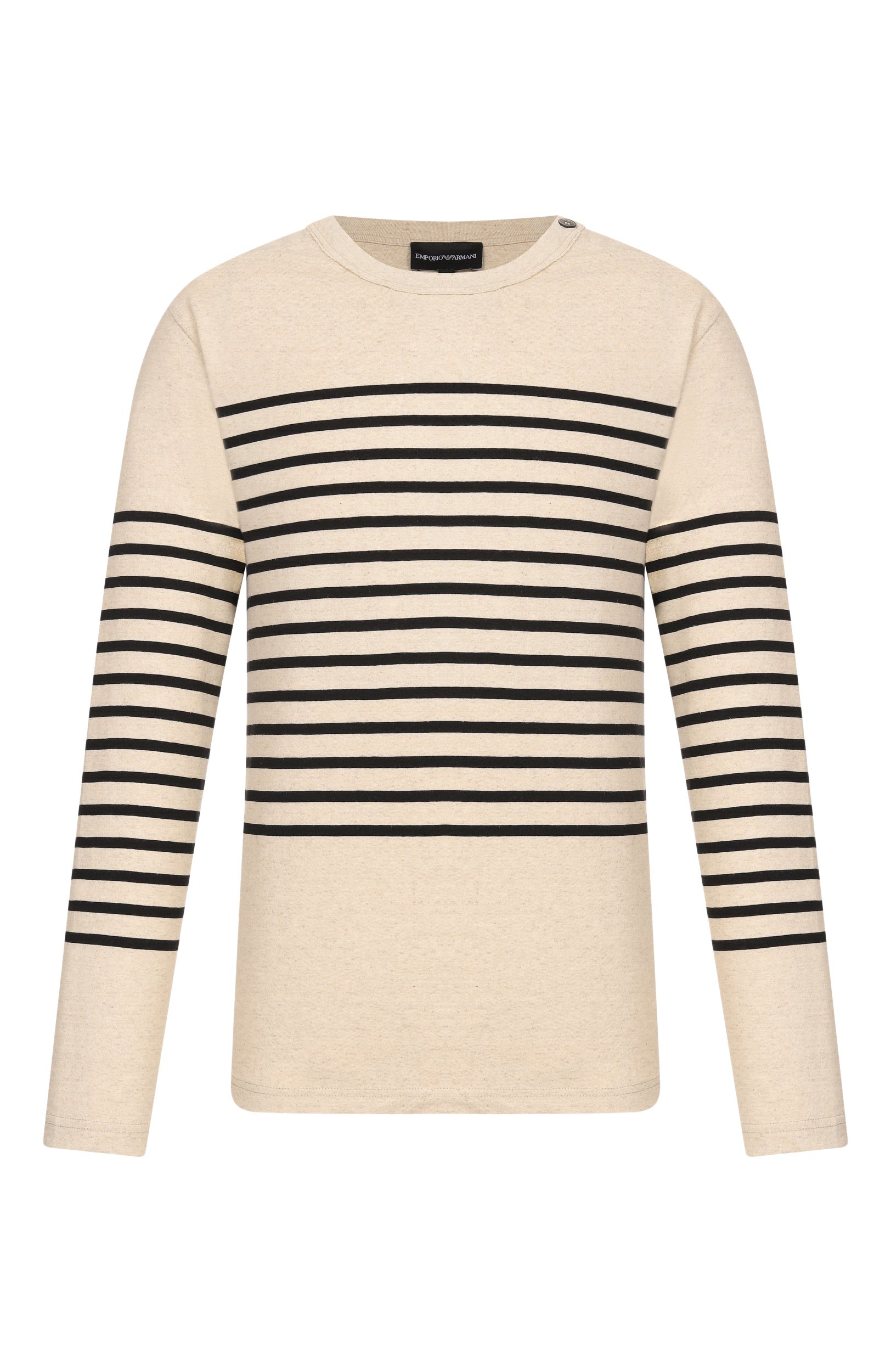 Лонгслив из хлопка и льна EMPORIO ARMANI, арт. EM006927/AF28307, фото 1