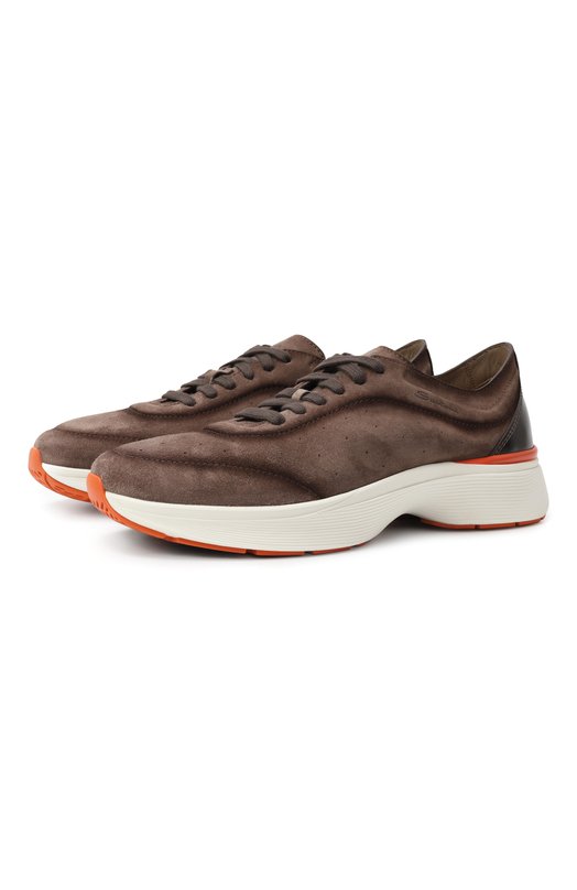 Замшевые кроссовки Bounce Santoni MBBG22070BARKS0G Коричневый MBBG22070BARKS0G