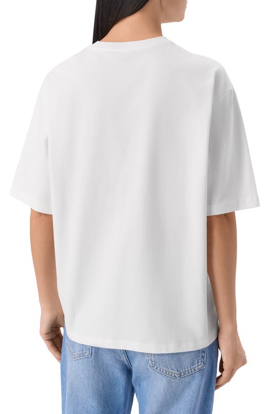 Хлопковая футболка Balmain GF1EG110/BD41 Белый  GF1EG110/BD41 Фото 4