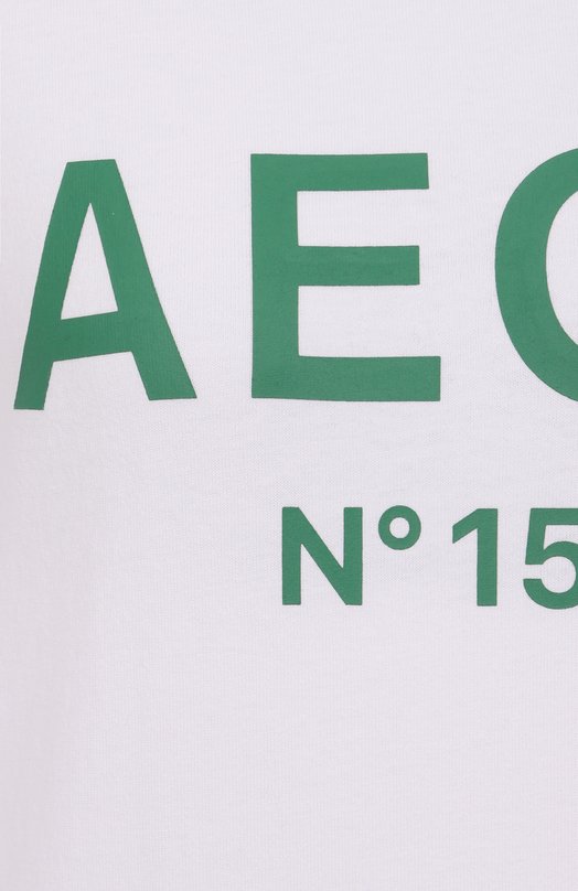 Хлопковая футболка AECA WHITE AWCMSSBBTTSST005A2.WHITE/GREEN (XL) Белый  AWCMSSBBTTSST005A2.WHITE/GREEN (XL) Фото 6