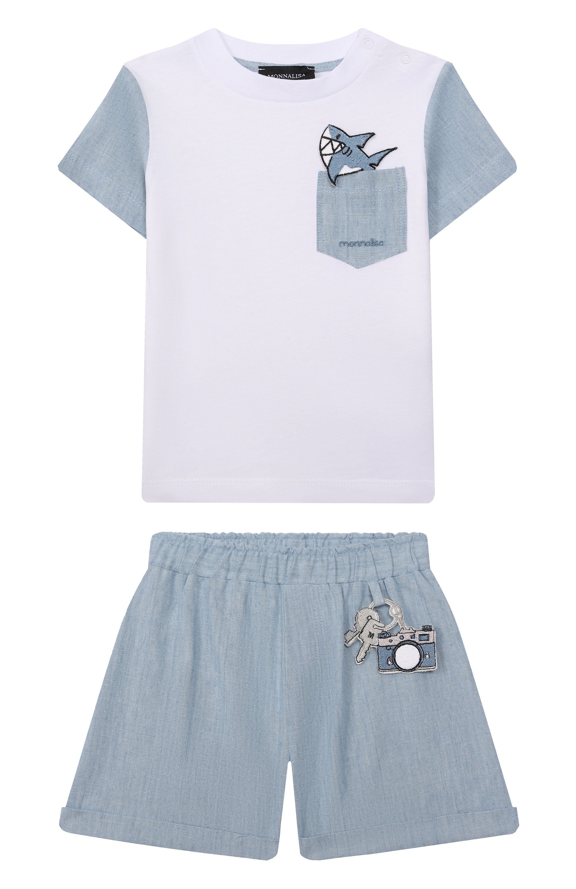 Комплект из футболки и шорт MONNALISA, арт. 28E508, фото 1