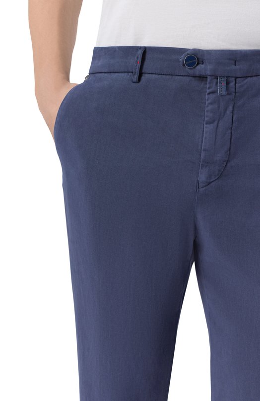 Брюки из лиоцелла Kiton UFPPERK0606H Синий  UFPPERK0606H Фото 5