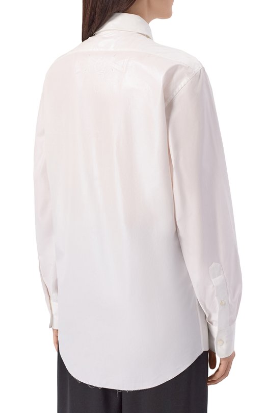 Хлопковая рубашка Maison Margiela S50DT0071/S43001 Белый  S50DT0071/S43001 Фото 4