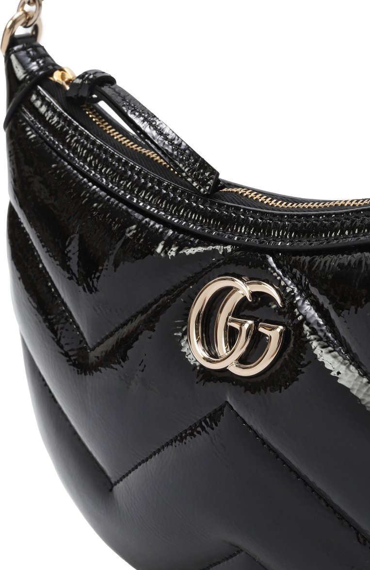Женская сумка gg marmont small GUCCI черного цвета, арт. 777263/0AABA | Фото 3 (Размер: small; Материал: Натуральная кожа)