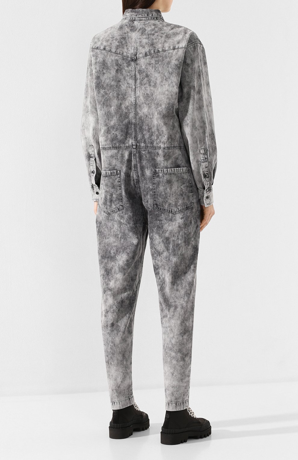 Джинсовый комбинезон ISABEL MARANT ETOILE серого цвета по цене 53950 руб., арт. CB0262-20P022E/IDESIA, фото 4 Джинсовый комбинезон ISABEL MARANT ETOILE, арт. CB0262-20P022E/IDESIA, фото 4