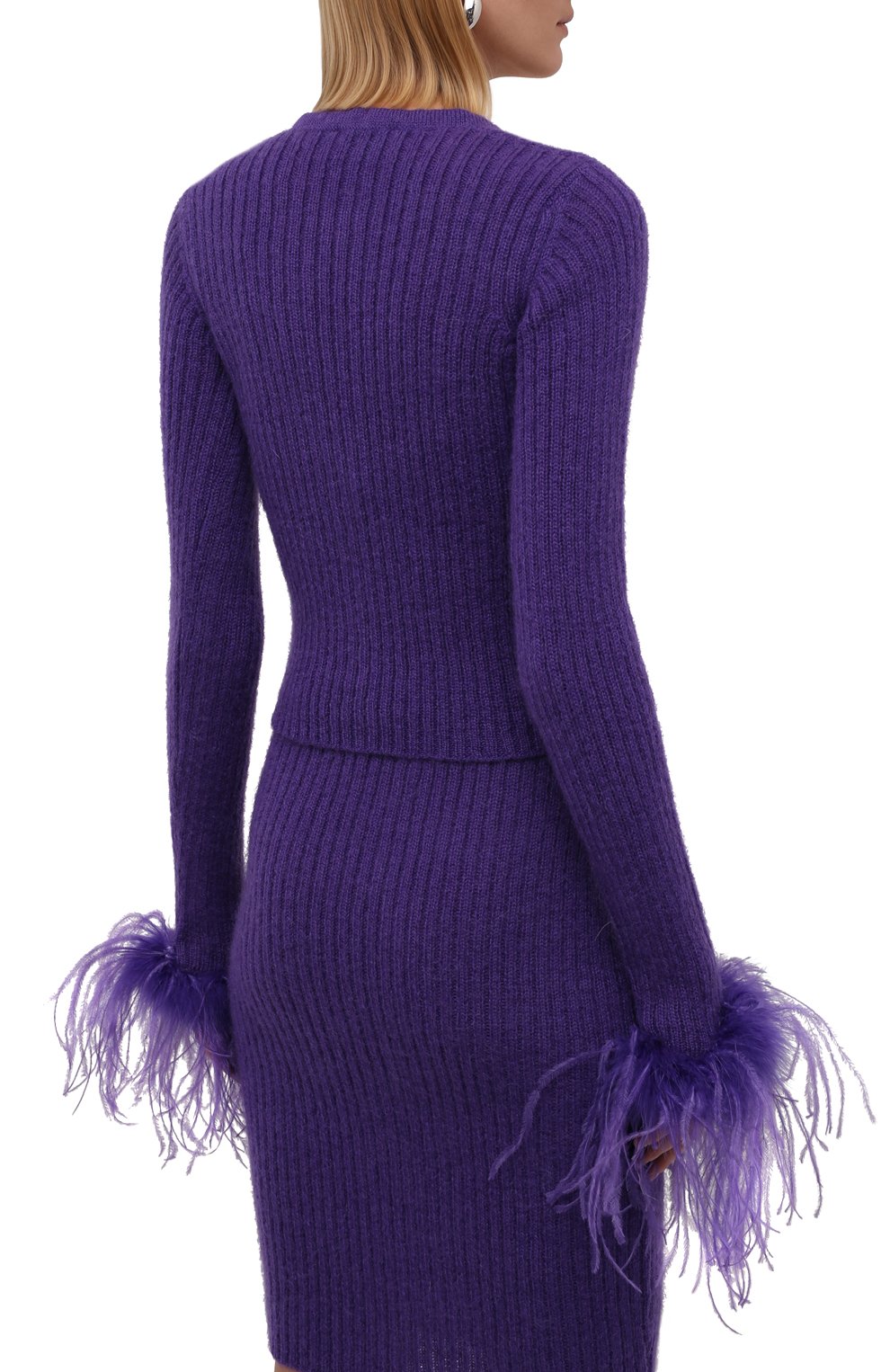 Кардиган с отделкой перьями GIUSEPPE DI MORABITO, арт. FW21116KN-156, фото 4