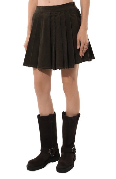 Вельветовая юбка-шорты BOTROIS хаки цвета по цене 17900 руб., арт. SKU09442324, фото 3 Вельветовая юбка-шорты BOTROIS, арт. SKU09442324, фото 3