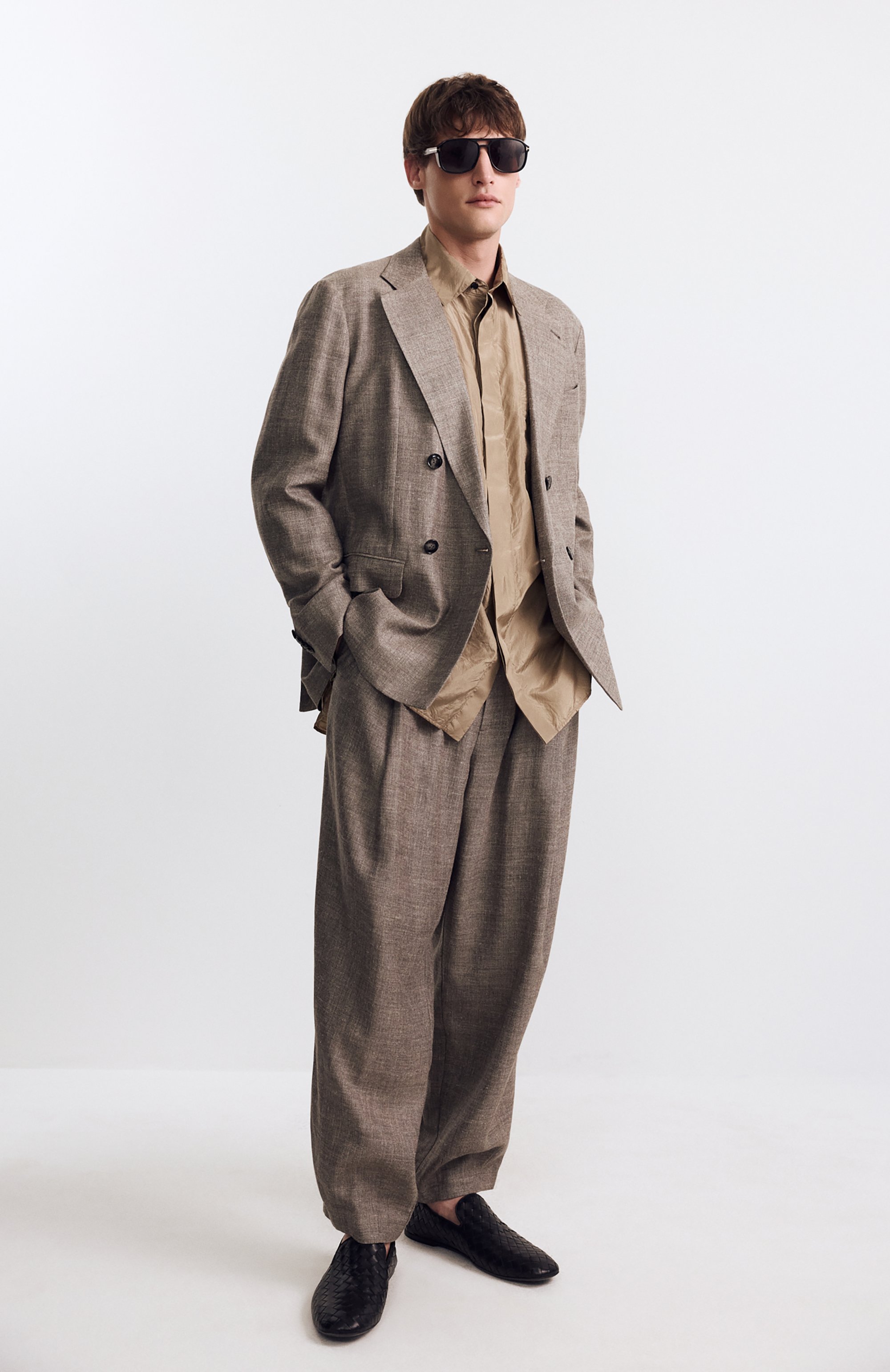 Брюки изо льна и шелка GIORGIO ARMANI, арт. GM002253/TE20785, фото 6