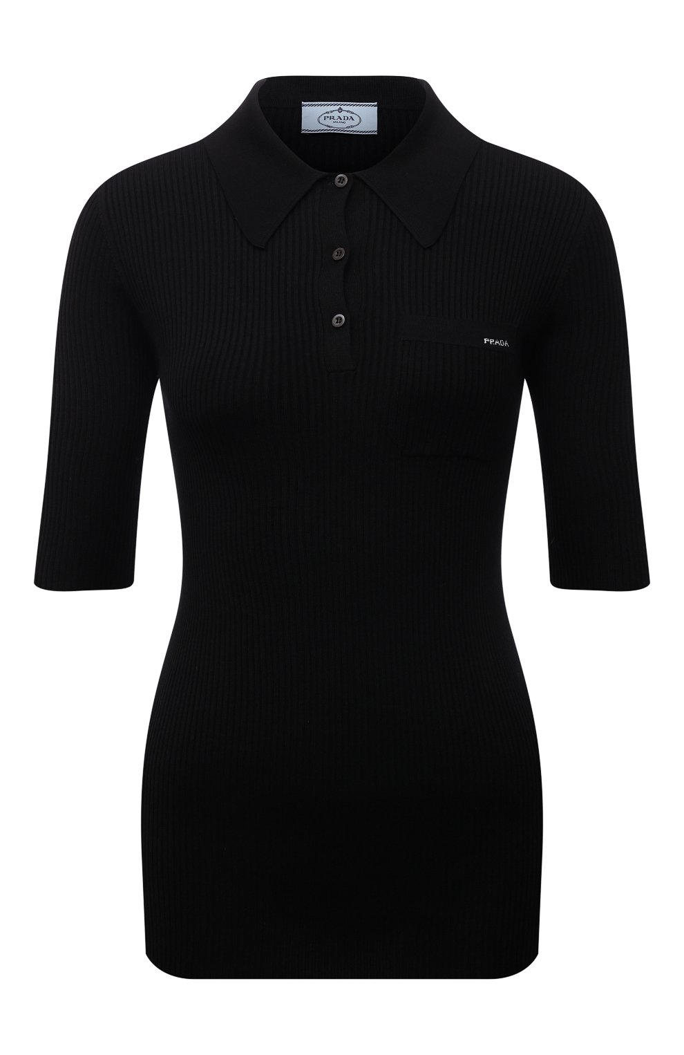 Поло из шерсти и шелка PRADA, арт. P24D1H-1XA3-F0002-202, фото 1