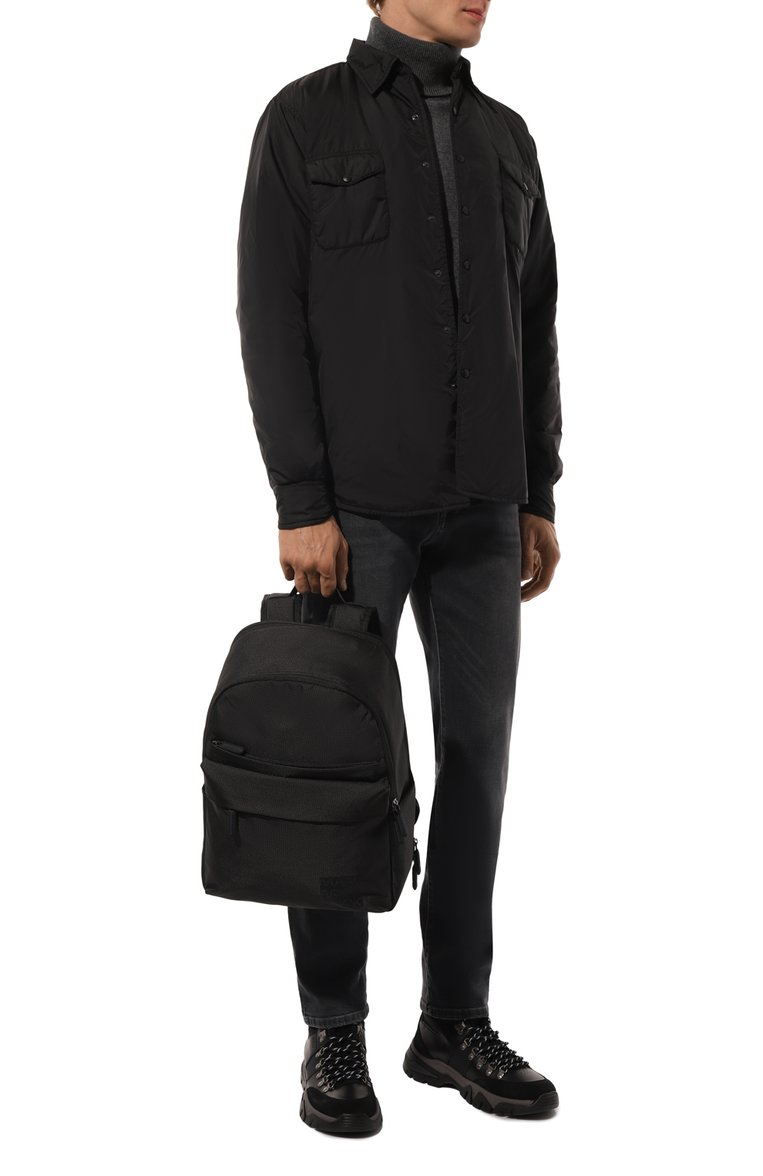 Мужской рюкзак district  MANDARINA DUCK черного цвета, арт. KPT01-16Z | Фото 7 (Размер: large; Материал: Текстиль; Стили: Кэжуэл; Сумки-технические: Рюкзаки - большие)