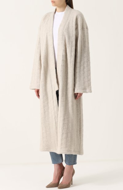 Удлиненный кардиган из кашемира THE ELDER STATESMAN молочного цвета по цене 337000 руб., арт. KSKIM, фото 3 Удлиненный кардиган из кашемира THE ELDER STATESMAN, арт. KSKIM, фото 3