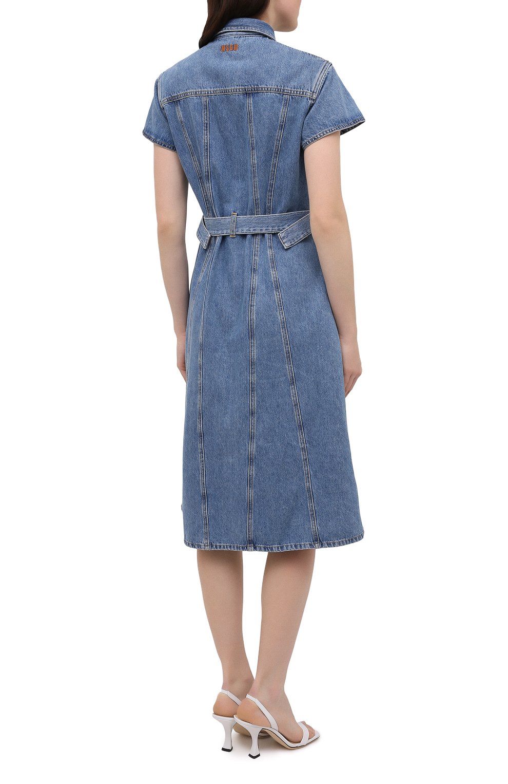 Джинсовое платье MSGM синего цвета по цене 49250 руб., арт. 3041MDA40L 217280, фото 4 Джинсовое платье MSGM, арт. 3041MDA40L 217280, фото 4